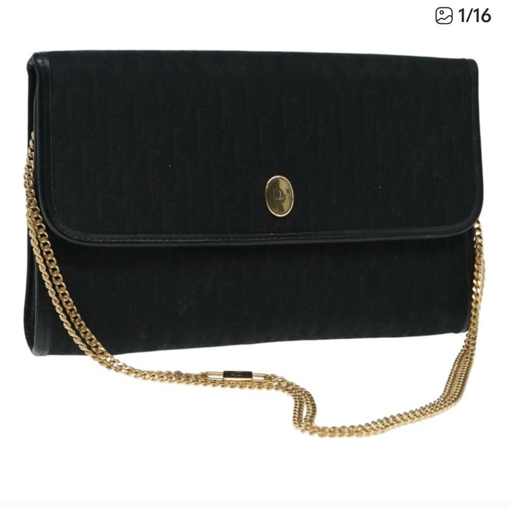 Dior Black Chain Clutch